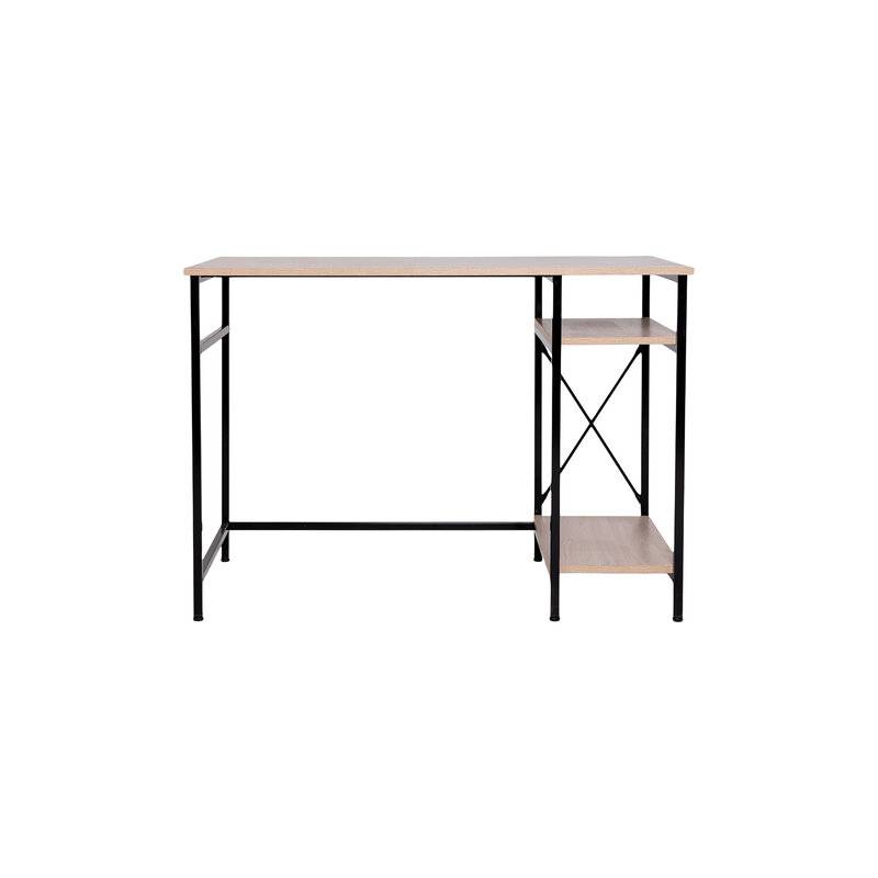 Стол  "SMART CD-018", 1100х600х765 мм, ЛОФТ, 2 полки, металл/ЛДСП ясень шимо светлый, каркас черный, 641945 главное фото