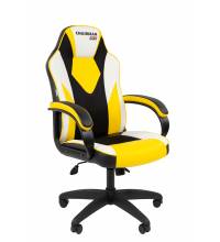Офисное кресло Chairman Game 17 Россия экокожа черный/желтый/белый