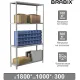 Стеллаж металлический  "MS KD-180/30-4", 1800х1000х300 мм, 4 полки, сборная стойка, 291114, S240BR143402 главное фото в маленьком размере