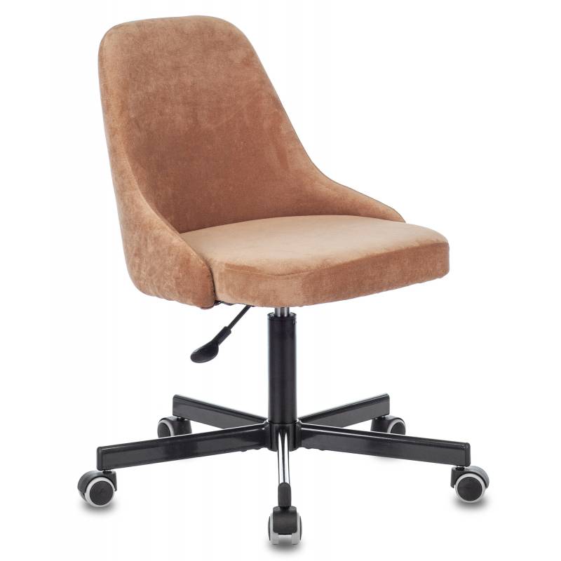 Кресло Бюрократ CH-340M светло-коричневый Velvet 90 крестов. металл главное фото